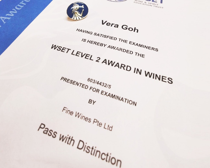 WSET Level 2 Certification In Wines - Certificate