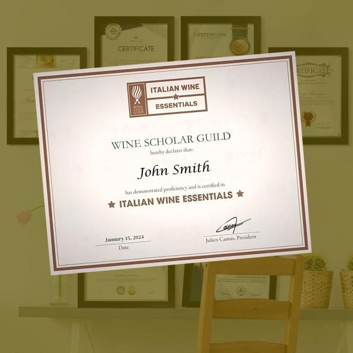 WINE SCHOLAR GUILD ITALIAN WINE ESSENTIALS COURSE Certification